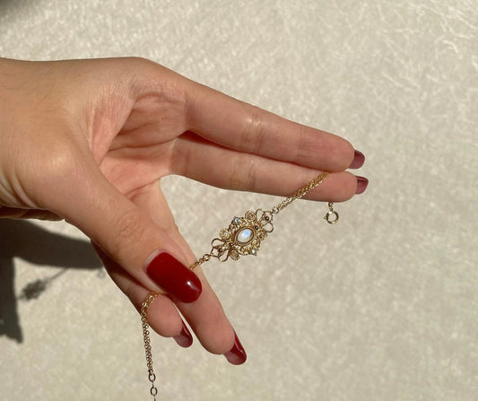 Moonooze Natural Moonstone Vitreous High-Quality Handmade Gemstone moonooze